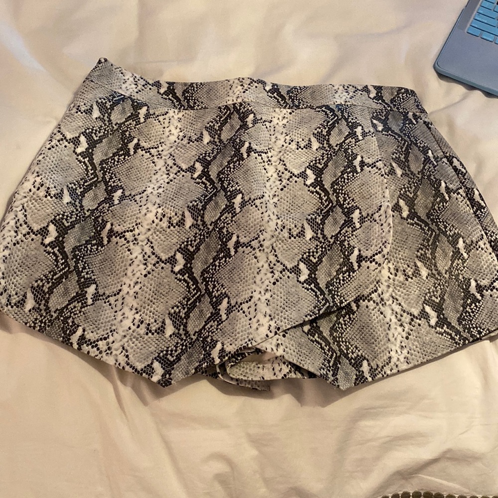 Faux Snakeskin envelope skort